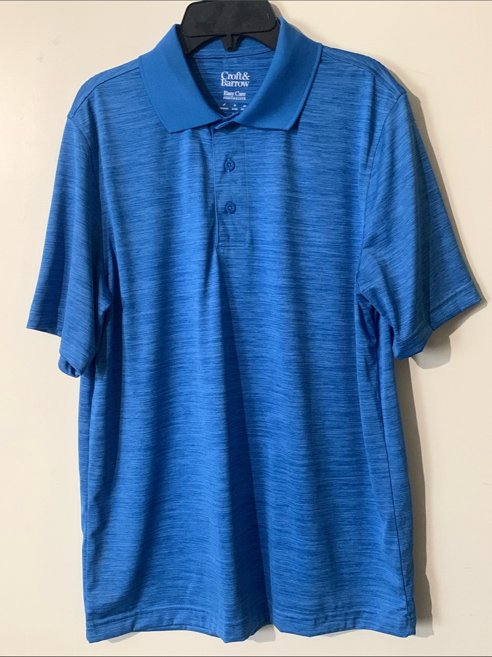 croft & barrow Royal Blue Heather Men's Polo Shirt